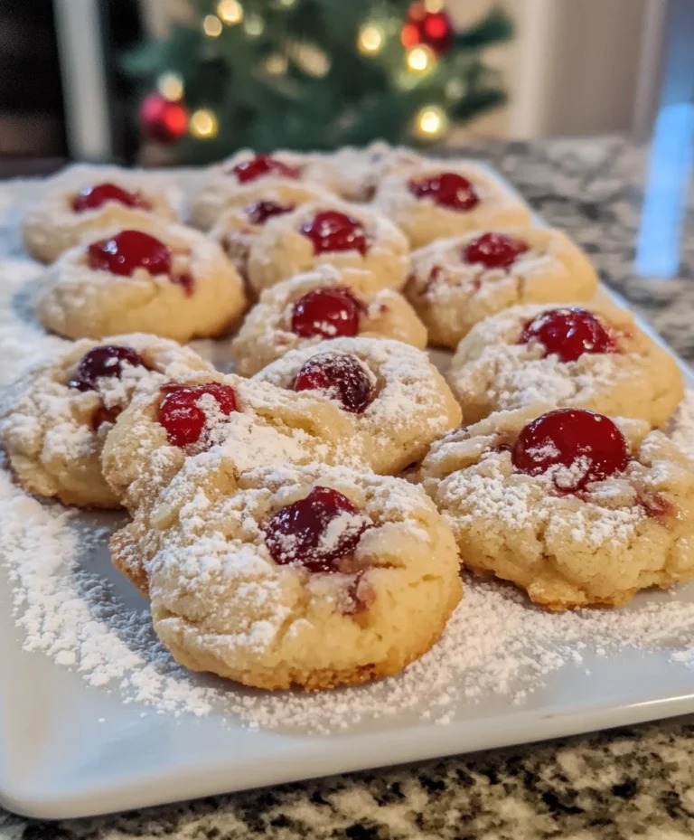 Christmas Maraschino Cherry Shortbread Cookies