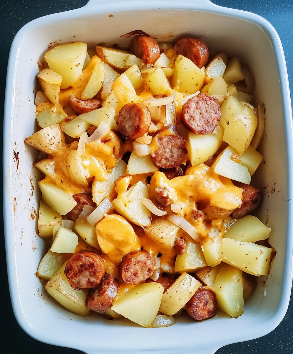 Cheese, Potato & Smoked Sausage Casserole