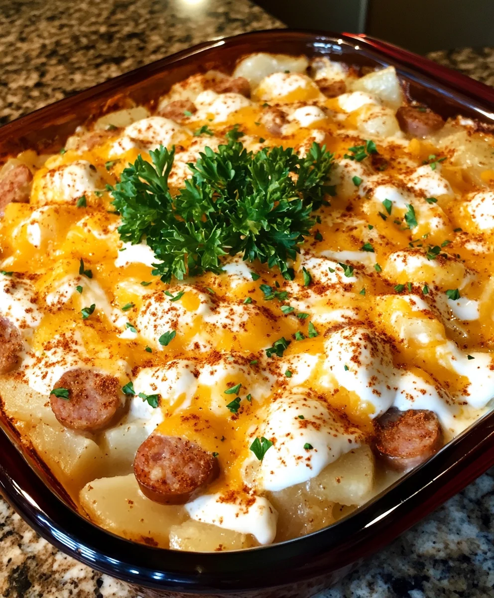 Cheesy Ranch Potatoes And Sausage