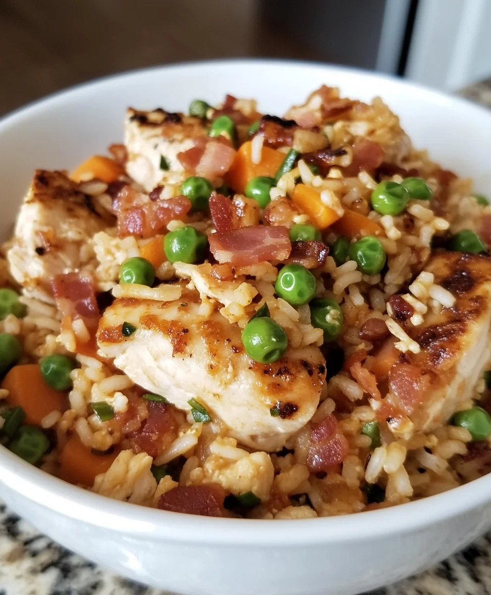 Chicken and Bacon Fried Rice