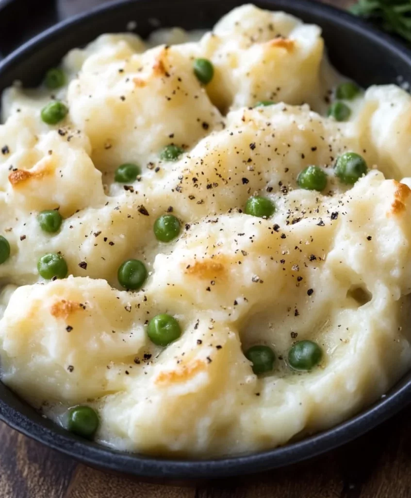 Creamed Potatoes and Peas
