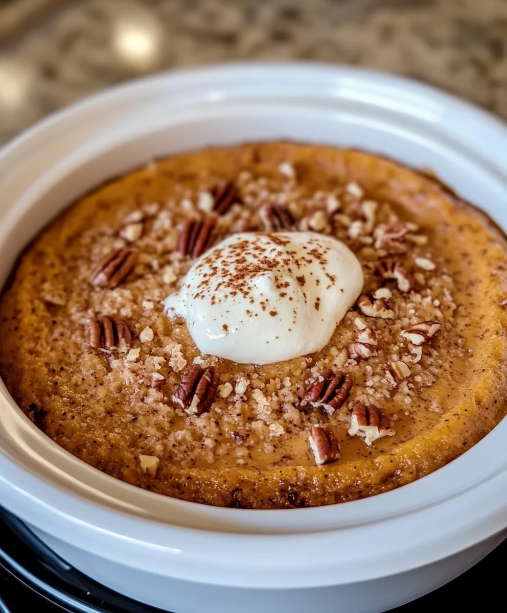 Crockpot Pumpkin Cobbler