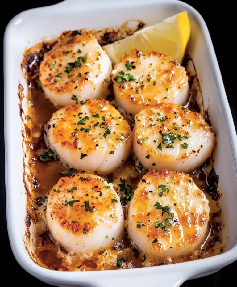 Garlic Butter Baked Scallops