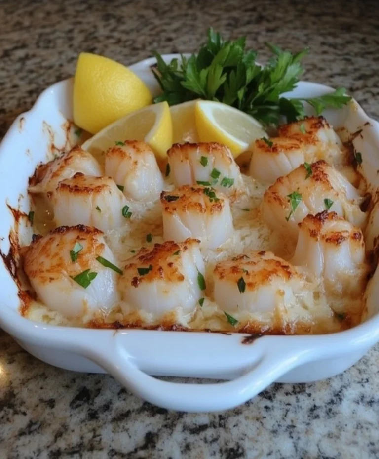 Garlic Butter Baked Scallops