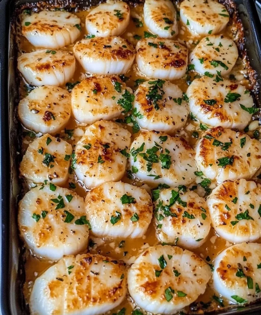 Garlic Butter Baked Scallops