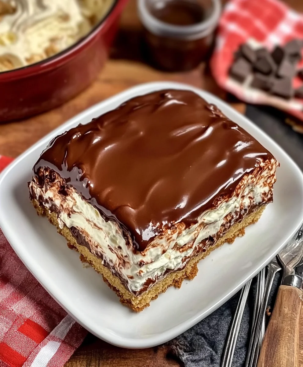 No-Bake Chocolate Eclair Cake