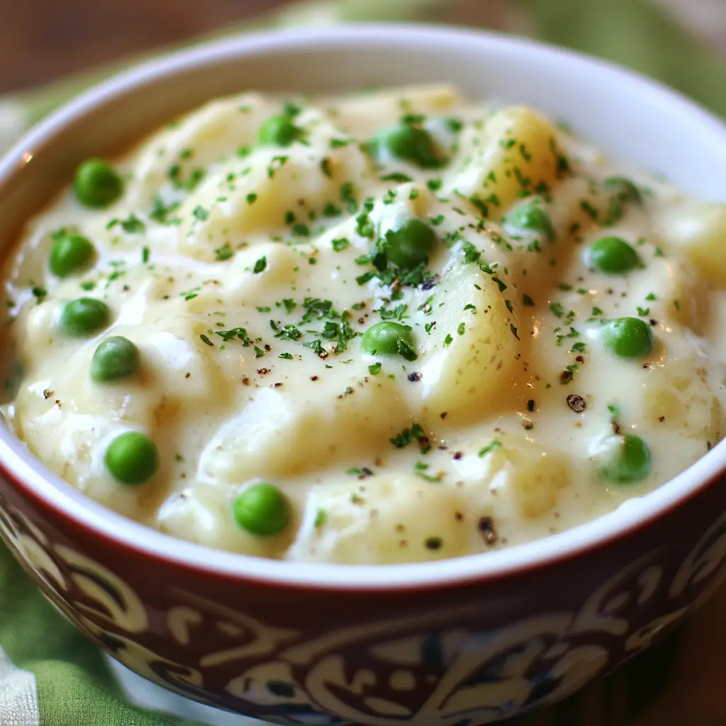 Creamed Potatoes and Peas