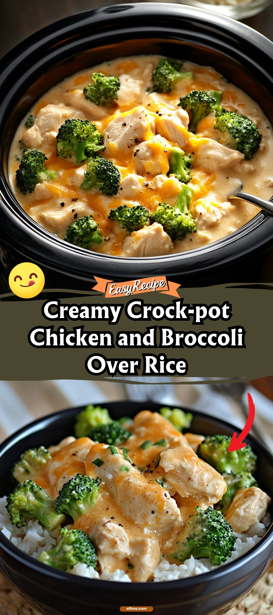 Creamy Crock-pot Chicken and Broccoli Over Rice