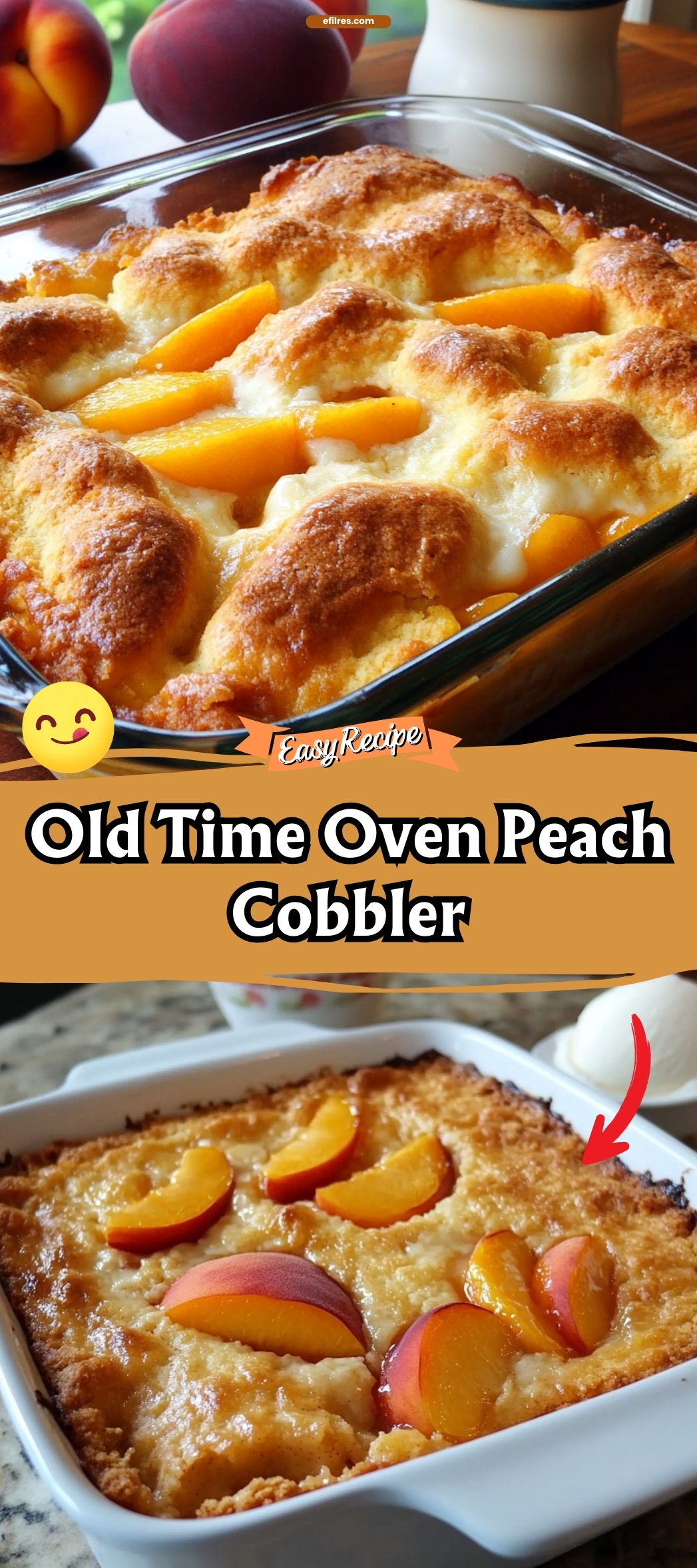 Old Time Oven Peach Cobbler