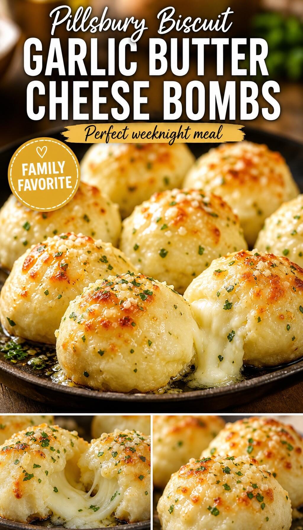 Pillsbury Biscuit Garlic Butter Cheese Bombs